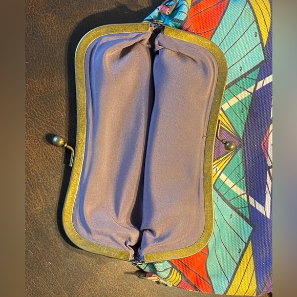 VTG giant change purse,FRONT ROW society,Maria Duarte Dias,retro “ACID lights” - Picture 8 of 12